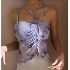 Yoga Pilates Printed Fitted Sports Bra