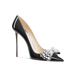 Pearl Bow High Heel Pumps - 10cm