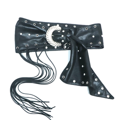 Studded And Fringed Girdle Belt