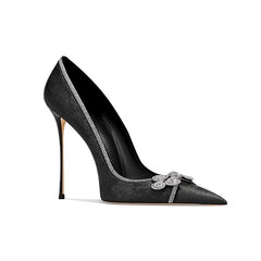Diamante Stiletto Heel Pumps - 8cm