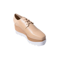 Lace Up Leather Oxford Platform Sneakers