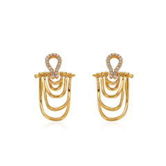Diamante Multi-Layers Earrings - Pair