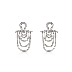 Diamante Multi-Layers Earrings - Pair
