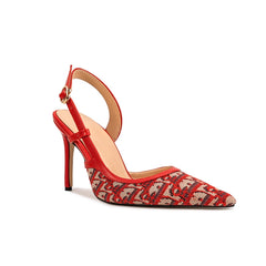 Slingback Mid Heel Sandals - 8cm