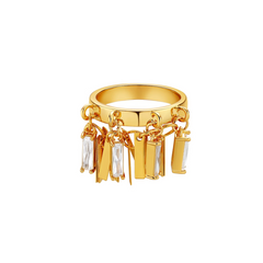 Diamante Fringed Ring