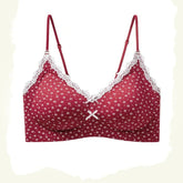 French Floral Women Vest Wireless Bra
