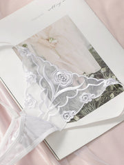 2PCS Elegant Floral Lace Women's Thong