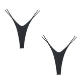 2PCS Sexy High Cut Double-layer Cotton Thong