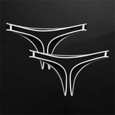 2Pcs Low Waist Women's Seamless Cotton Thong