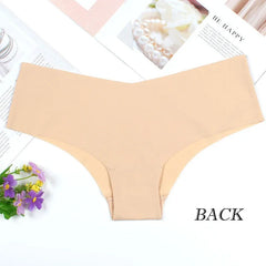 2Pcs/Pack V Waist Women Ice Silk Seamless Briefs Comfortable Stretchy Underwear