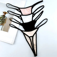 2Pcs Simple Cotton Seamless Thong