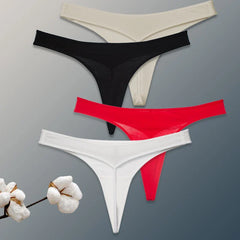 2Pcs Solid Nude Seamless Thong