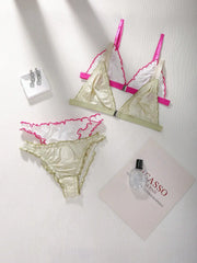 2Sets Women Satin Triangle lingerie