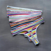 3 Pcs Brazilian Women Stripe Underwear