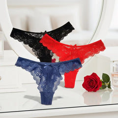3 Pcs Sheer Lace G String Women Sexy Thongs