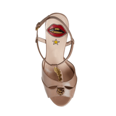 T Strap High Heel Platform Sandals