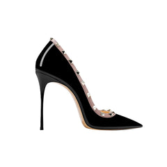 Studded Mid Heel Pumps - 8cm