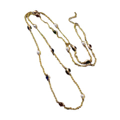 Pearl And Gem Multi-Layers Necklace