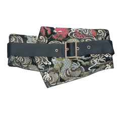 Embroidery Buckled Girdle Belt