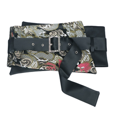 Embroidery Buckled Girdle Belt
