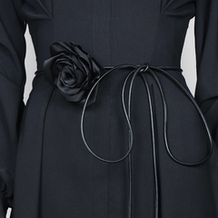 Flower Lace Up Girdle Belt