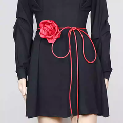 Flower Lace Up Girdle Belt