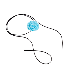 Flower Lace Up Choker