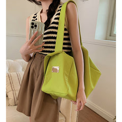 Leather Oversized Bag - Large