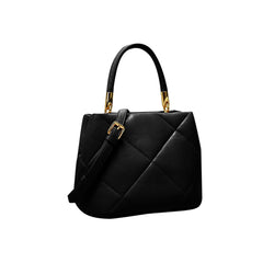 Studded Quilted Leather Tote Bag