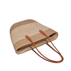 Striped Espadrilles Bucket Bag