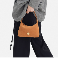 Suede And Leather Tote Bag