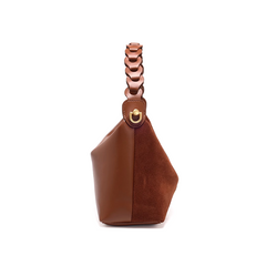 Suede And Leather Tote Bag