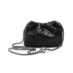 Beaded Embellished Quilted Cross Body Bag