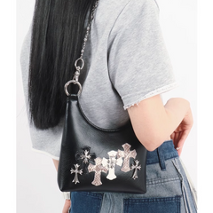 Cross Embellished Cross Body Bag