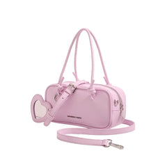 Heart Detailed Leather Tote Bag