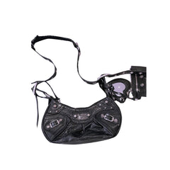 Buckled Leather Cross Body Bag - Small