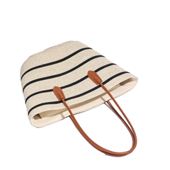 Striped Espadrilles Bucket Bag