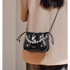 Diamante And Pearl Cross Body Bag