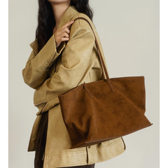 Suede Oversized Tote Bag