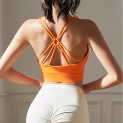 Yoga Pilates Back Cross Fitted Sports Bra
