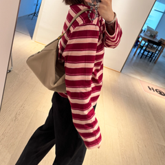 Striped Long Sleeves Top