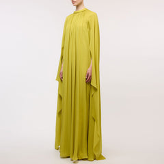 Fold Detailed Maxi Evening Dress Gown