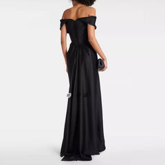 Off-Shoulder Evening Dress Gown