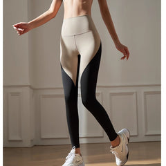 Yoga Pilates Bi-Color Fitted Stretch Leggings