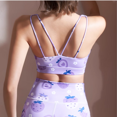 Yoga Pilates Printed Fitted Sport Bra