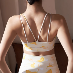 Yoga Pilates Printed Fitted Sport Bra