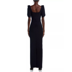 Puff Sleeves Evening Dress Gown