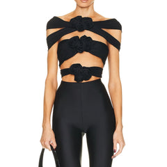 Flower Cami Top And Flared Pants