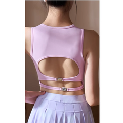 Yoga Pilates Cut Out Fitted Sports Bra