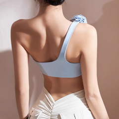 Yoga Pilates Flower Embellished Fitted Sports Bra